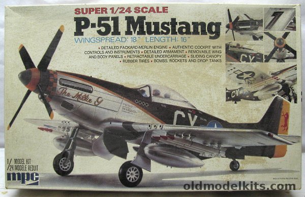 MPC 1/24 North American P-51D Mustang, 2-3505 plastic model kit